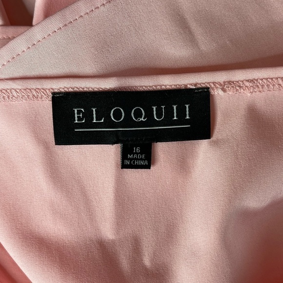 Eloquii Ruffled Layered Asymmetrical Tank Top Pink Plus size 16 - Picture 9 of 12